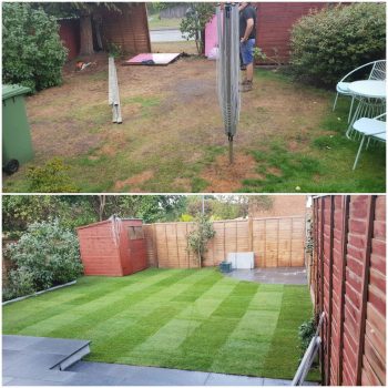 Home View Landscapes - Before and After Artificial Grass